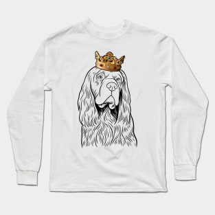 Sussex Spaniel Dog King Queen Wearing Crown Long Sleeve T-Shirt